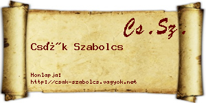 Csák Szabolcs névjegykártya