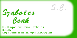 szabolcs csak business card