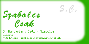 szabolcs csak business card